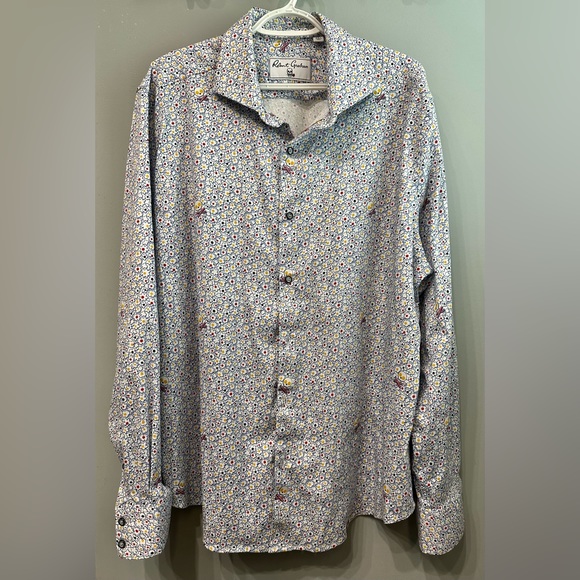 Men’s Robert Graham Bacon & Eggs Detail Long Sleeve Button Down Shirt - 3XL - Picture 2 of 7